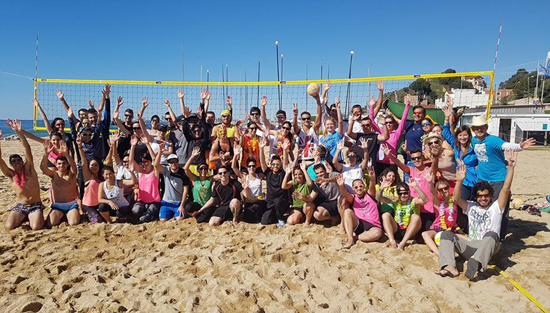Summer Beach Volleyball In Barcelona